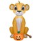 4 1/2' Gemmy Airblown Inflatable Halloween Disney Lion King Simba Sitting w/ Pumpkin Yard Decoration 223651
